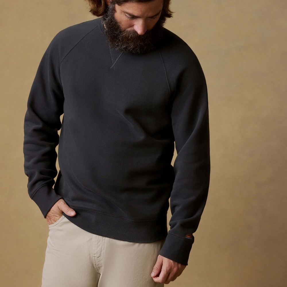 Faherty High Standard Fleece Crewneck - Mountain Black